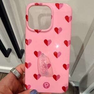 Loopy Pink and Red Heart Phone Case